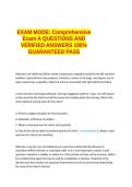 EXAM MODE Comprehensive Exam A QUESTIONS AND VERIFIED ANSWERS 100&percnt; GUARANTEED PASS