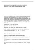 BCOR 340 FINAL &vert; QUESTIONS AND ANSWERS &vert; WINTER 2026 &vert; WITH COMPLETE SOLUTION&period;