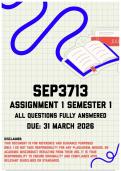 SEP3713 Assignment 1 Semester 1 Memo &vert; Due 31 March 2026