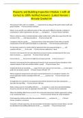 Property and Building Inspection Module 1 with all Correct & 100&percnt; Verified Answers &vert;Latest Version &vert;Already Graded A&plus;