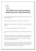 A&P 2 Module 3 Exam - Portage Learning Exam Questions And Answers &sol; 100&percnt; Guaranteed Pass&excl;&excl;