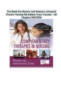 TEST BANK FOR Complementary Therapies in Nursing&colon; Promoting Integrative Care Ninth Edition&comma;By Mary Fran Tracy  New EDITION