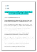 Portage Learning Anatomy & Physiology II&colon; Module 7 Exam &sol; Actual Test Review &sol; 100&percnt; Verified Solution