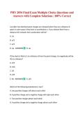 PHY 2054 Final Exam Multiple Choice Questions and Answers with Complete Solutions &vert; 100&percnt; Correct 