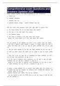 Comprehensive exam Questions and Answers Updated 2026