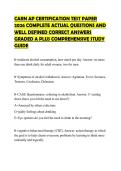 CARN AP CERTIFICATION TEST PAPER 2026 COMPLETE ACTUAL QUESTIONS AND WELL DEFINED CORRECT ANSWERS GRADED A PLUS COMPREHENSIVE STUDY GUIDE