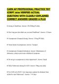 CARN AP PROFESSIONAL PRACTICE TEST SCRIPT 2026 VERIFIED ACTUAL QUESTIONS WITH CLEARLY EXPLAINED CORRECT ANSWERS GRADED A PLUS