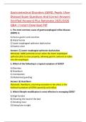 Gastrointestinal Disorders &lpar;GERD&comma; Peptic Ulcer  Disease&rpar; Exam Questions And Correct Answers  &lpar;Verified Answers&rpar; Plus Rationales 2025&sol;2026  Q&A &vert; Instant Download Pdf 