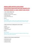PREPIQ ILLINOIS ARTIFICIAL INTELLIGENCE  CERTIFICATION EXAM&vert;QUESTIONS AND ANSWERS WITH  RATIONALE&vert;GRADED A&plus;&vert;100&percnt; CORRECT&vert;2026 UPDATE 