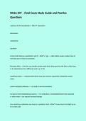 NUSA 207 &ndash; Final Exam Study Guide and Practice Questions