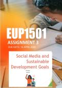 EUP1501 Assignment 3  Due 16 April 2026  - Distinction Guaranteed