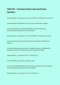 NURS 205 &ndash; Final Exam Study Guide and Practice Questions