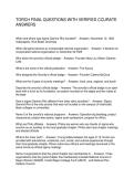 TORCH FINAL QUESTIONS WITH VERIFIED CCURATE ANSWERS