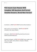 PCA Insects Exam Newest With  Complete 100 Questions And Correct  Detailed Answers&vert; Brand New Version&excl;