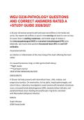WGU D236 Pathophysiology OA 2026&sol;2027 &vert; 180&plus; Case-Based Questions & Correct Answers &ndash; Rated A&plus; &vert; Complete Exam Study Guide