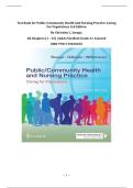 Test Bank for Public&sol;Community Health And Nursing Practice&colon; Caring For Populations 3rd Edition By Christine L&period; Savage &vert;All Chapters &lpar;1 &ndash; 25&rpar; &vert; Q&As Verified&vert; Grade A&plus; Assured &vert; ISBN 9781719650250