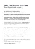 RIMS - CRMP Complete Study Guide Exam Questions & Answers