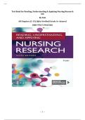 Test Bank for Reading&comma; Understanding & Applying Nursing Research 6th Edition By Fain &vert; All Chapters &lpar;1-15&rpar; &vert; Q&As Verified&vert; Grade A&plus; Assured &vert; ISBN 9781719645300