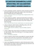 ATI CAPSTONE FUNDAMENTALS LATEST UPDATE FINAL TEST 2026 QUESTIONS WITH CORRECT ANSWERS GRADED A&plus;