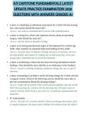 ATI CAPSTONE FUNDAMENTALS LATEST UPDATE PRACTICE EXAMINATION 2026 QUESTIONS WITH ANSWERS GRADED A&plus;