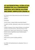 ATI GASTROINTESTINAL SYSTEM ACTUAL EXAMINATION 2026 COMPREHENSIVE QUESTIONS WITH PRECISE SOLUTIONS AND EXPERT VERIFICATION GRADED A&plus;