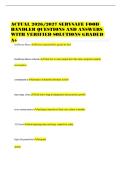 ACTUAL 2026&sol;2027 SERVSAFE FOOD HANDLER QUESTIONS AND ANSWERS WITH VERIFIED SOLUTIONS GRADED A&plus;