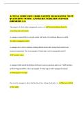 ACTUAL SERVSAFE FOOD SAFETY DIAGNOSTIC TEST QUESTIONS WITH ANSWERS ALREADY PASSED &lpar;GRADED A&plus;&rpar;