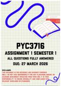 PYC3716 Assignment 1 Semester 1 Memo &vert; Due 27 March 2026