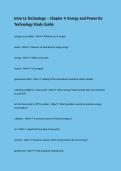 Intro to Technology &ndash; Chapter 4&colon; Energy and Power for Technology Study Guide