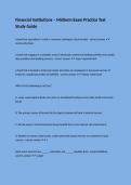 Financial Institutions &ndash; Midterm Exam Practice Test Study Guide