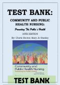 Test Bank Rector's Community & Public Health Nursing 10th Edition by Cherie Rector &  Mary Jo Stanley  &vert; Chapters 1-30 &vert; ISBN 9781975123048 &vert; NCLEX Public Health Prep 2026&sol;2027