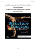 Test Bank for Structure & Function Of The Body 16th Edition By Patton & Thibodeau &vert;All Chapters &lpar;1-22&rpar; &vert;Q&As Verified&vert; Grade A&plus; Assured &vert; ISBN 9780323597791