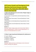 CLEP Human Growth and Development Exam  Questions And Correct Answers &lpar;Verified  Answers&rpar; Plus Rationales 2025&sol;2026 Q&A &vert;  Instant Download Pdf 