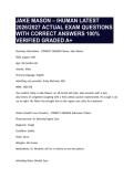 JAKE MASON &ndash; IHUMAN LATEST 2026&sol;2027 ACTUAL EXAM QUESTIONS WITH CORRECT ANSWERS 100&percnt; VERIFIED GRADED A&plus;
