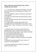 ADULT PRACTICE QUESTIONS EXAM 1 WITH COMPLETE SOLUTIONS
