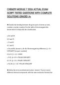 CHEM219 MODULE 7 2026 ACTUAL EXAM SCRIPT TESTED QUESTIONS WITH COMPLETE SOLUTIONS GRADED A&plus;