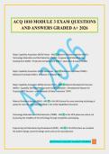 ACQ 1010 MODULE 3 EXAM QUESTIONS AND ANSWERS GRADED A&plus; 2026