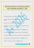 4TH STEAM FINAL EXAM QUESTIONS AND ANSWERS GRADED A&plus; 2026