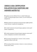 CIDESCO 2026 CERTIFICATION EVALUATION EXAM QUESTIONS AND ANSWERS MASTER FILE