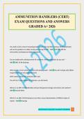 AMMUNITION HANDLERS &lpar;CERT&rpar; EXAM QUESTIONS AND ANSWERS GRADED A&plus; 2026