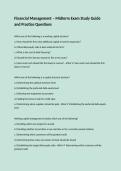 Financial Management &ndash; Midterm Exam Study Guide and Practice Questions