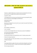 SWA EXAM 1&vert; SWA TEST ONE&vert; Questions and answers &vert; Updated RATED A&plus;