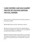 CLIENT-CENTERED CARE 2026 EXAMPREP PRACTICE SET SOLUTION QUESTIONS WITH FULL ANSWERS