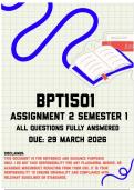 BPT1501 Assignment 2 Semester 1 Memo &vert; Due 29 March 2026