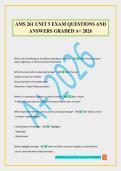 AMS 261 UNIT 5 EXAM QUESTIONS AND ANSWERS GRADED A&plus; 2026