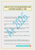 AMS 274 UNIT 4 EXAM QUESTIONS AND ANSWERS GRADED A&plus; 2026