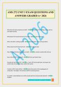 AMS 272 UNIT 3 EXAM QUESTIONS AND ANSWERS GRADED A&plus; 2026