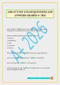 AMS 117 UNIT 4 EXAM QUESTIONS AND ANSWERS GRADED A&plus; 2026