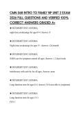 CMN 568 INTRO TO FAMILY NP UNIT 2 EXAM 2026 FULL QUESTIONS AND VERIFIED 100&percnt; CORRECT ANSWERS GRADED A&plus;