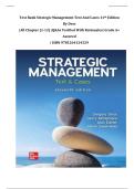 Test Bank Strategic Management Text And Cases 11th Edition By Dess &vert;All Chapter &lpar;1-12&rpar; &vert;Q&As Verified With Rationales&vert; Grade A&plus; Assured &vert; ISBN 9781264124329
